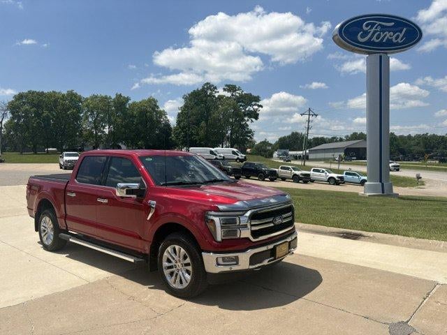2024 Ford F-150 LARIAT in Red — front three-quarter view