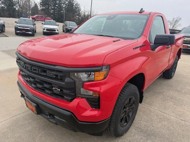 2026 Chevrolet Silverado 1500 WT in Red Hot — front three-quarter view